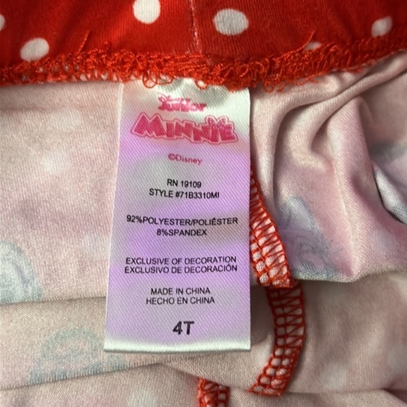 Minnie Mouse w/ Daisy red polka dog 4t leggings ww - Picture 3 of 3